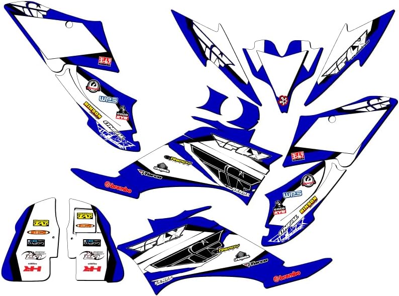 All Years Raptor 250 13 Fly Blue Senge - Kit de gráficos compatible con Yamaha