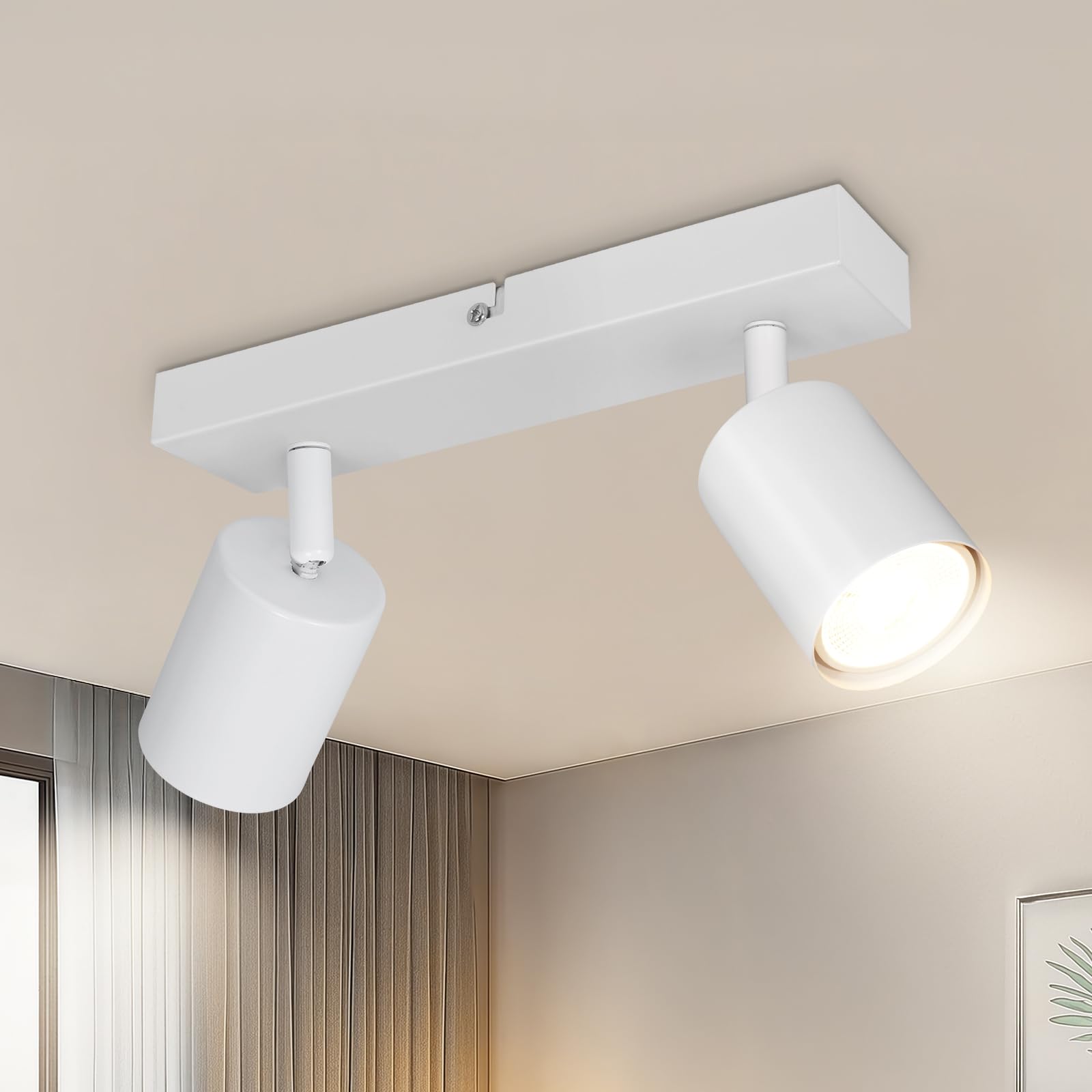 Plafoniera LED Da Soffitto 2 Luce - Faretti Regolabili, Design Moderno, Per Interni - Foto 3