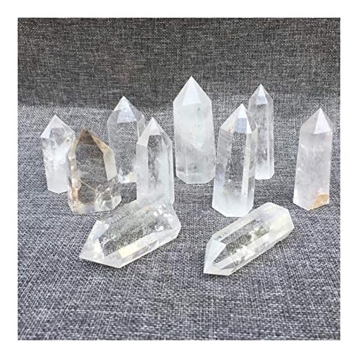 YUNGYE Naturlig kvarts kristall kristall stav punkt naturliga stenar och mineraler (storlek: 1 000 g)