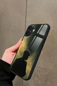 iPhone 16 Uyumlu Thomas Shelby Tasar ml  Glossy Premium K l f,  ift Katmanl , Sar -Siyah