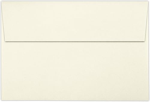 LUXPaper Sobres de invitación A10 | 6 x 9 1/2 pulgadas | Natural | 70 libras. Texto | Cantidad de 50 unidades