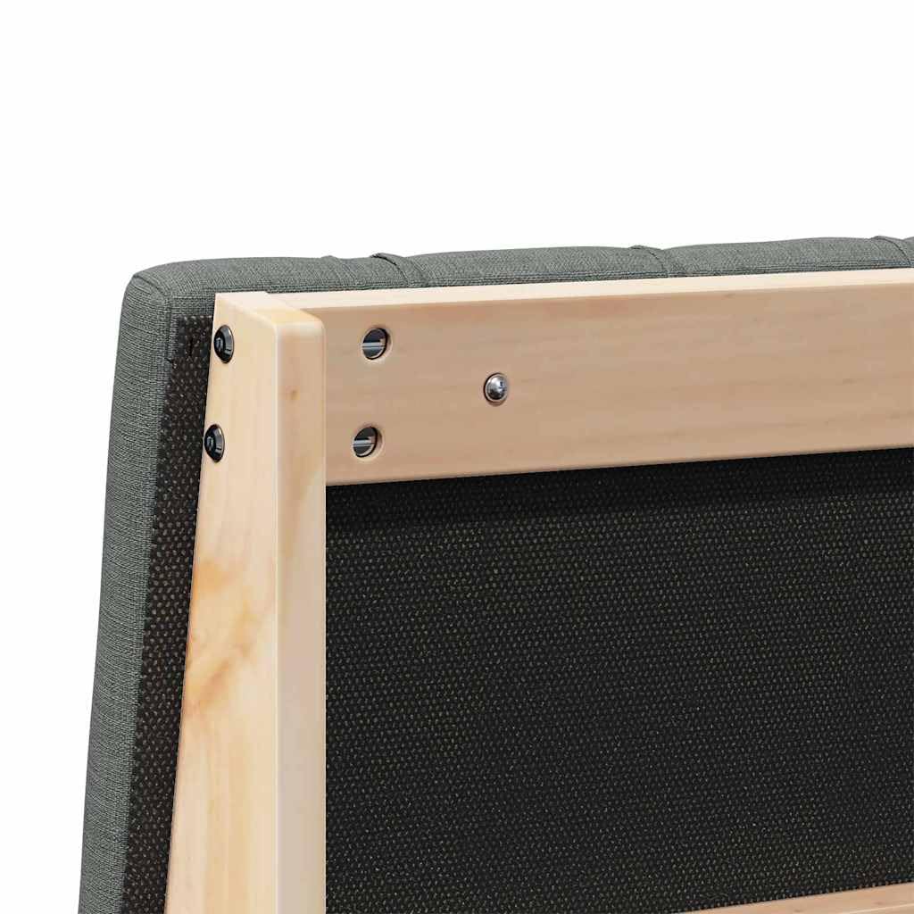 Cabecero de cama tapizado 160 x 14 x 78,5 cm madera maciza de pino gris oscuro moderno cojín de pared diseño duradero para dormitorios y habitaciones de invitados