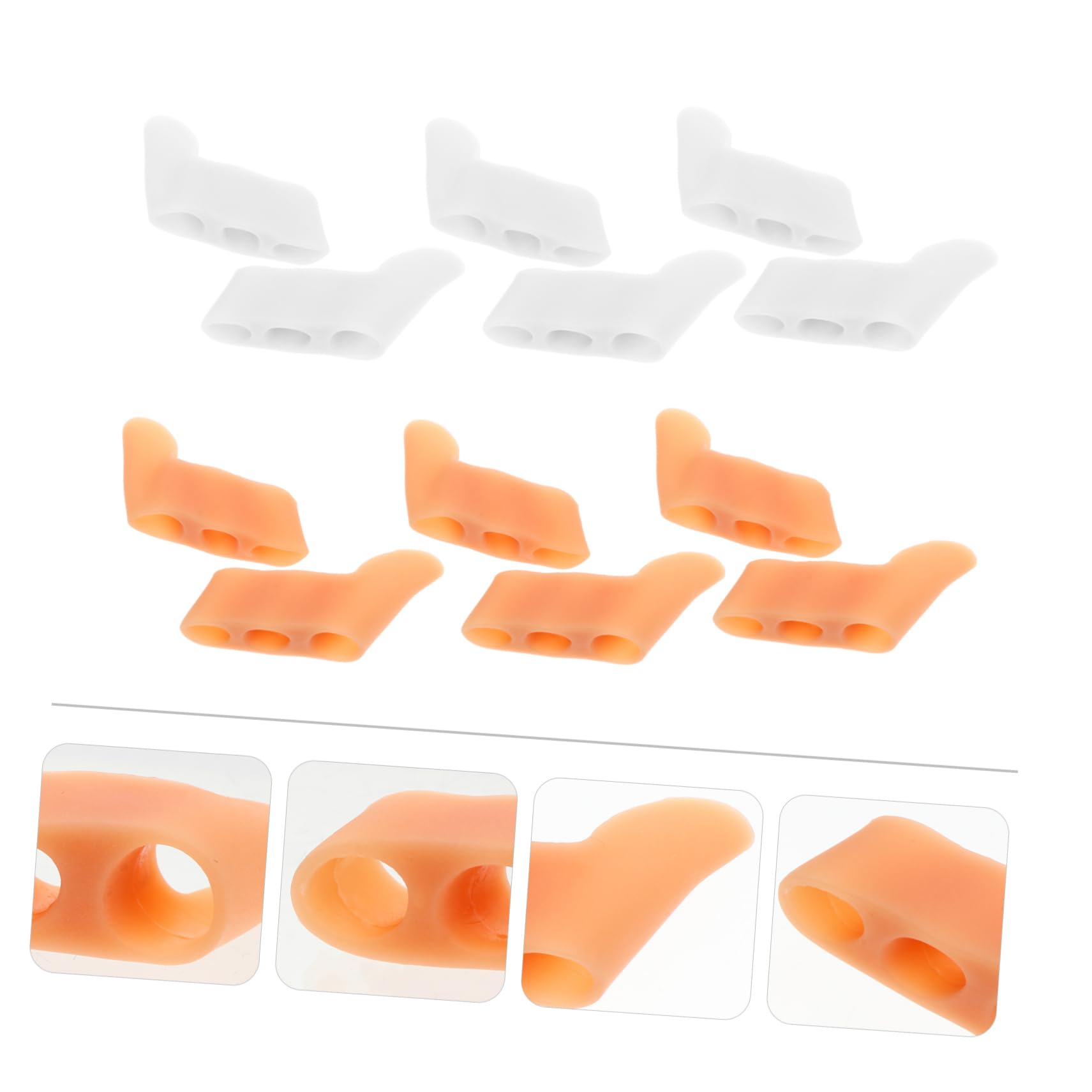 SHERCHPRY Silicone Little Stretcher Foot Separator Protectors for Women Straightener