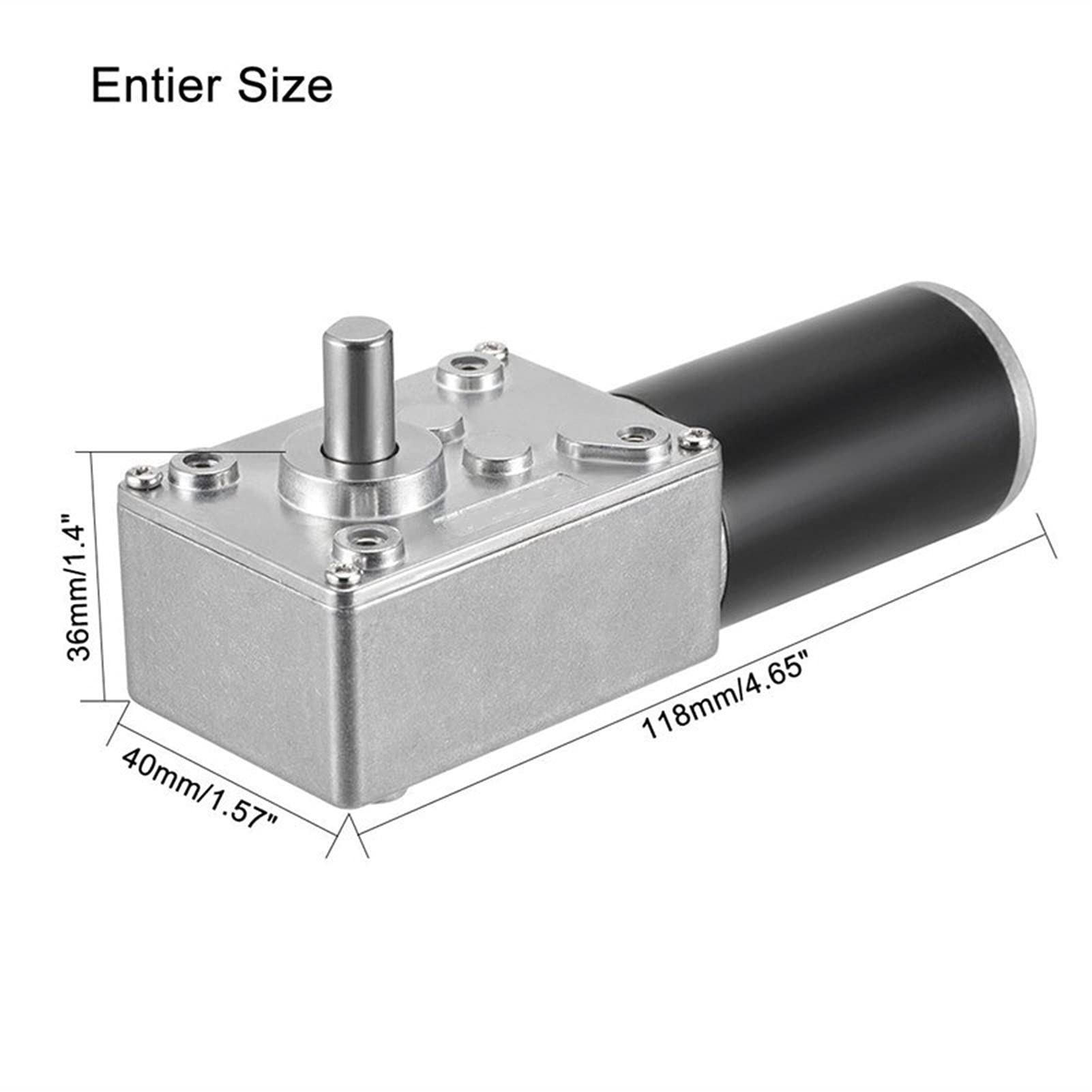Moteur DC 12V/24V Avec Réducteur - Boîte De Vitesse Tubulaire, 1270 Tr/min, Pour Projets DIY