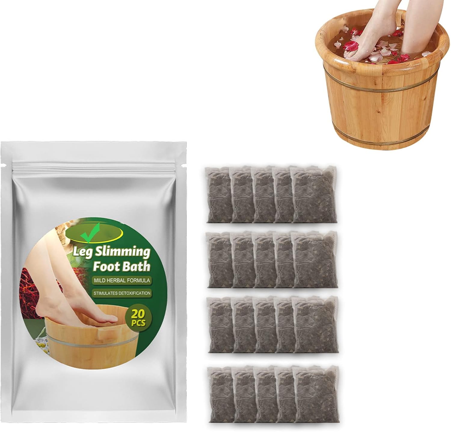 Foot Soak,Lymphatic Drainage Foot Soak for Foot Spa,Leg Slimming Foot