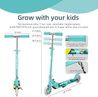 wheoZ Gyermek Roller LED Világító Kerekekkel - Összecsukható Alumínium Városi Roller 3 Magasságban, 3-8 Éves Fiúknak és Lányoknak 2