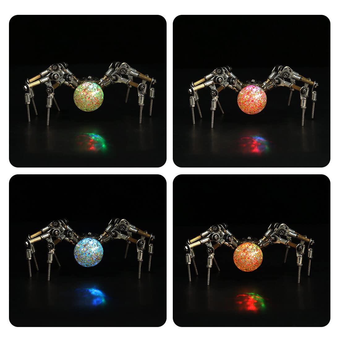 Set di puzzle con ragni in metallo 3D, 270 pezzi, insetti meccanici, puzzle 3D, set da modello, decorazione fai da te per gli appassionati