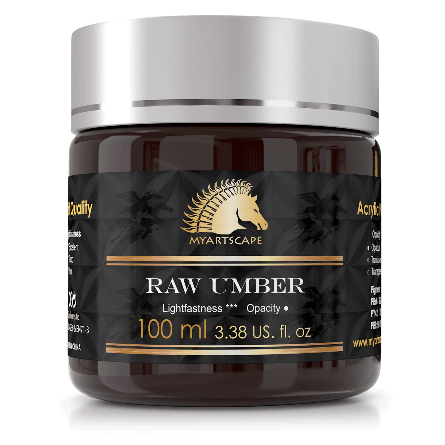 Myartscape Raw Umber Acrylic Paint - 100ml Heavy Body Acrylic Paint
