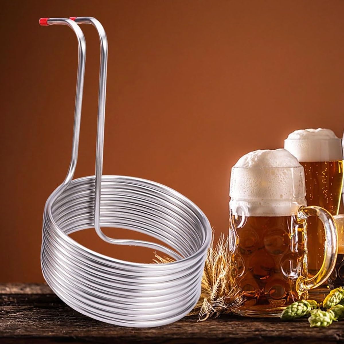 Serpentina Di Raffreddamento Della Birra Tubo Di Raffreddamento Del Mosto, Refrigeratori Del Mosto A Immersione In Acciaio Inossidabile Facile Da Pulire Ristorante Spirale Acciaio Inossidabile Birra F