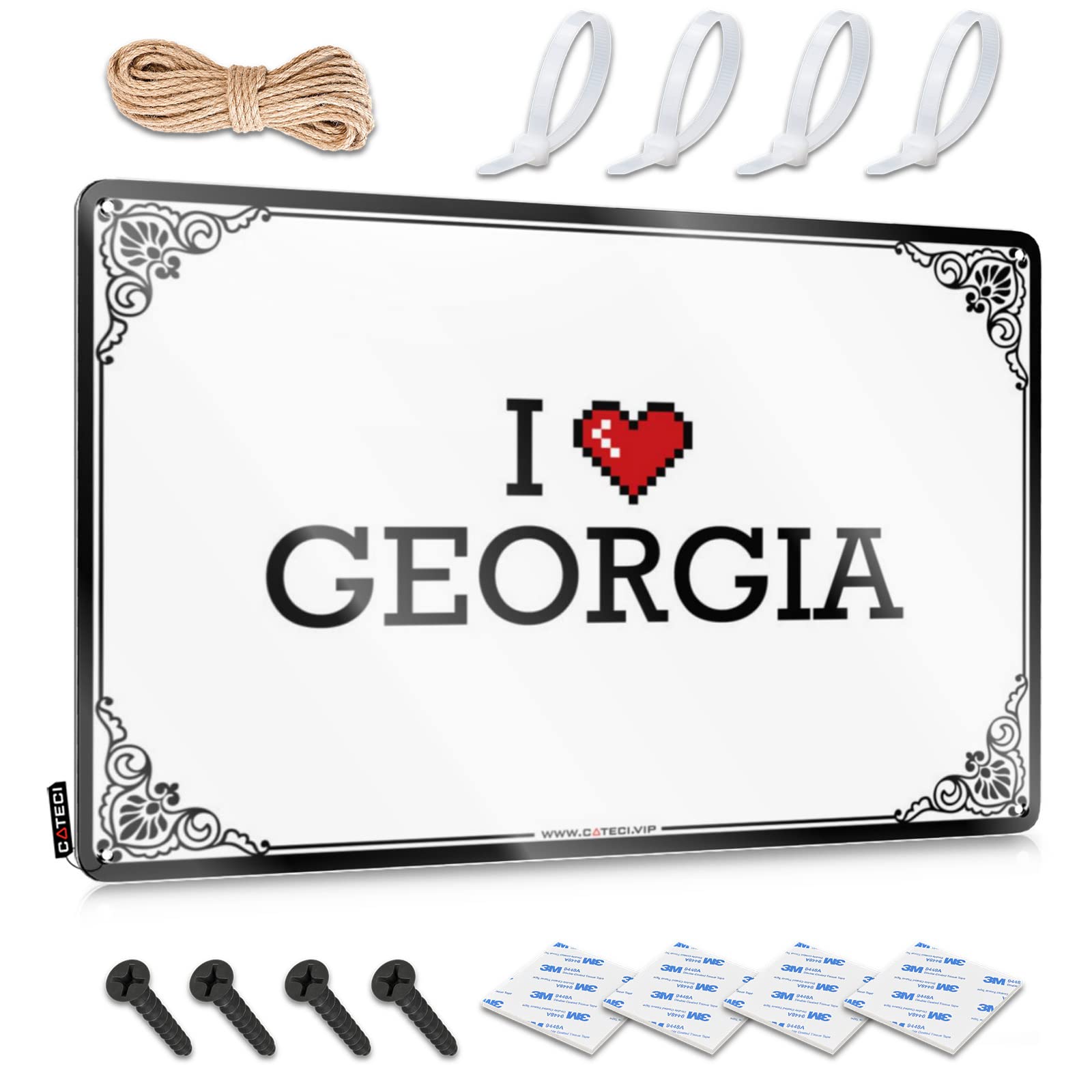 I Love Georgia Decor Inappropriate - Backyard Decor Tin Wall Decor Wall Art Decoration(30X40CM)