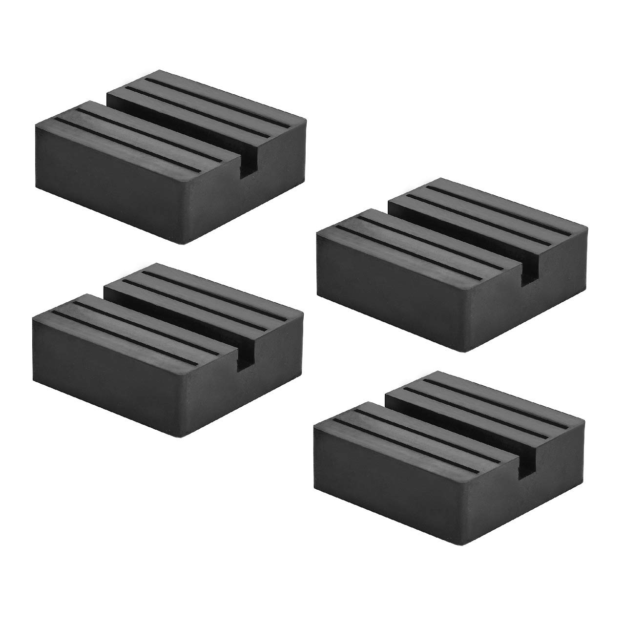 DEDC Square Jack Pad Universal Slotted Frame Rubber Frame Rail Protector Pinch Weld Protector (4 Pack)