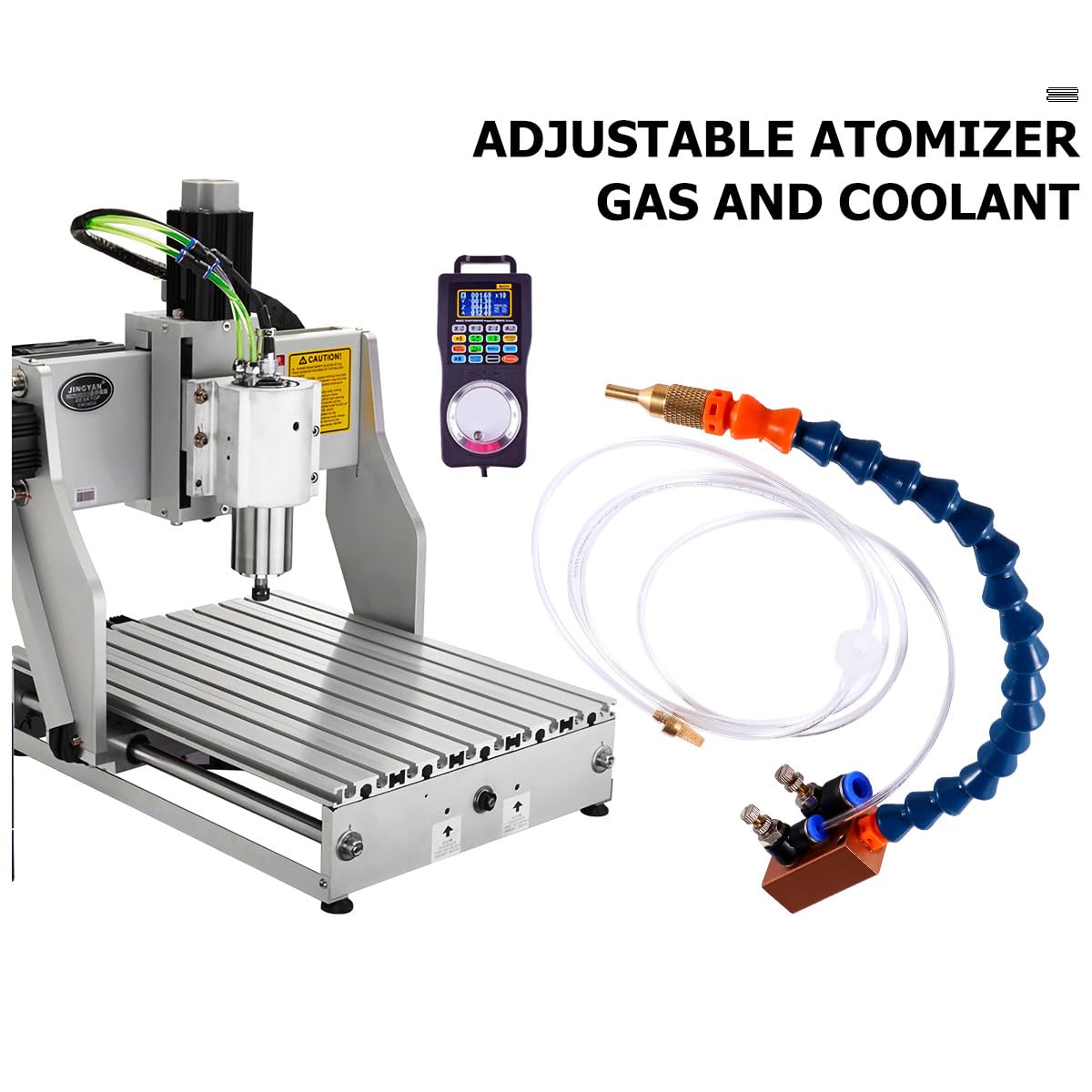 Boquilla de Lubricación para Torno Cnc 8 MM Sistema de Pulverización de Refrigerante de Niebla Ajustable Accesorio para Fresado y Taladrado Compatible Tubería Color Aleatorio