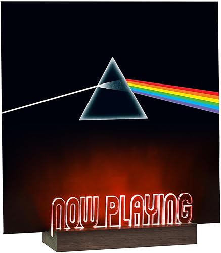 Soporte para discos de vinilo Now Play almacenamiento de discos de vinilo iluminado, soporte para discos para exhibición de álbumes, soporte de