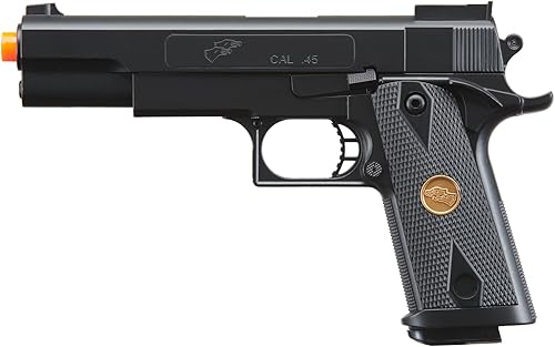 Delta Force Tactical 1911 Hi-Capa - Pistola de resorte de aire comprimido de tamaño completo (color: negro)