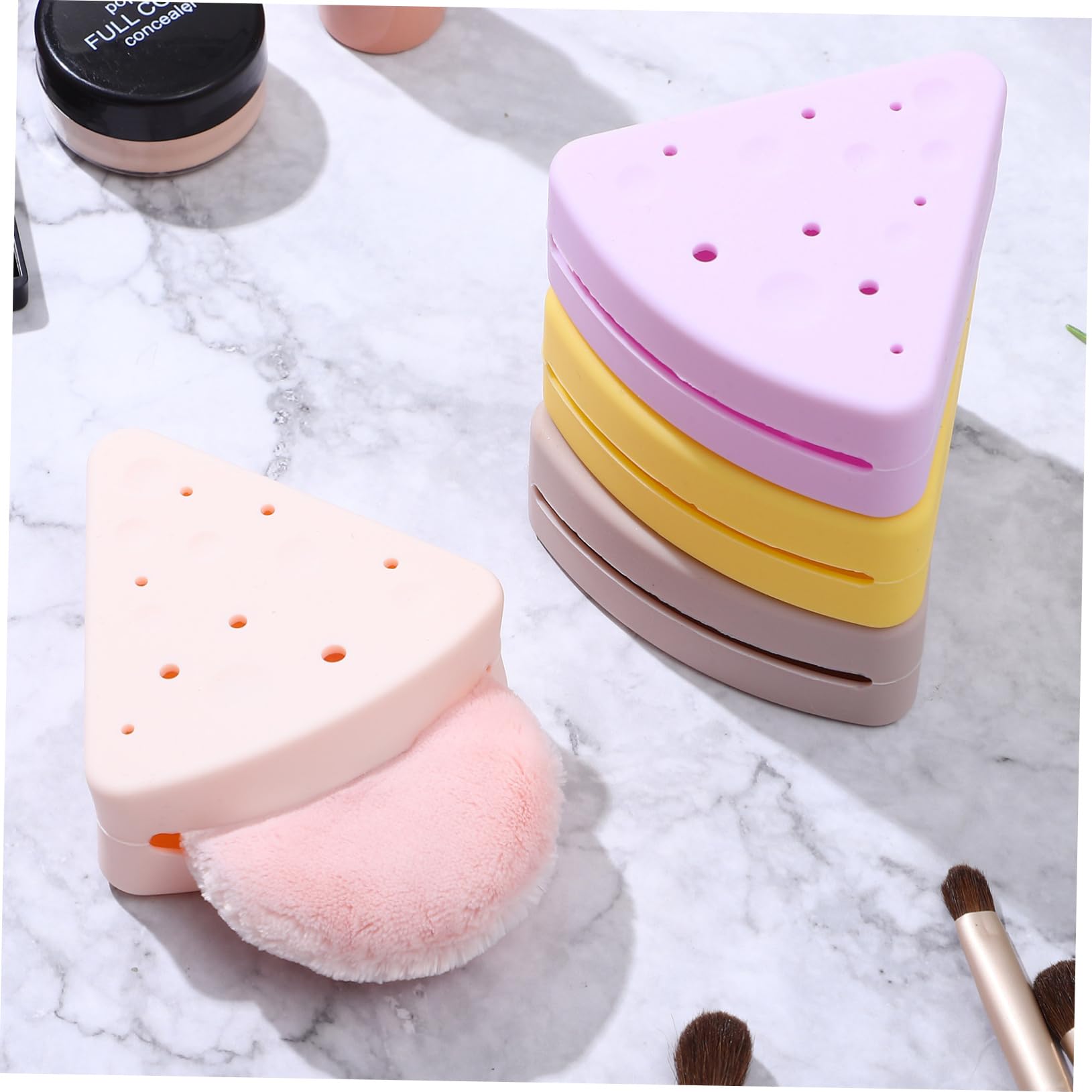 ABOOFAN 8stücke Teiliges Makeup Schwamm Aufbewahrungset Praktische Und Atmungsaktive Aufbewahrungslösungen Für Beauty-schwämme Sanften Farben Für Unterwegs