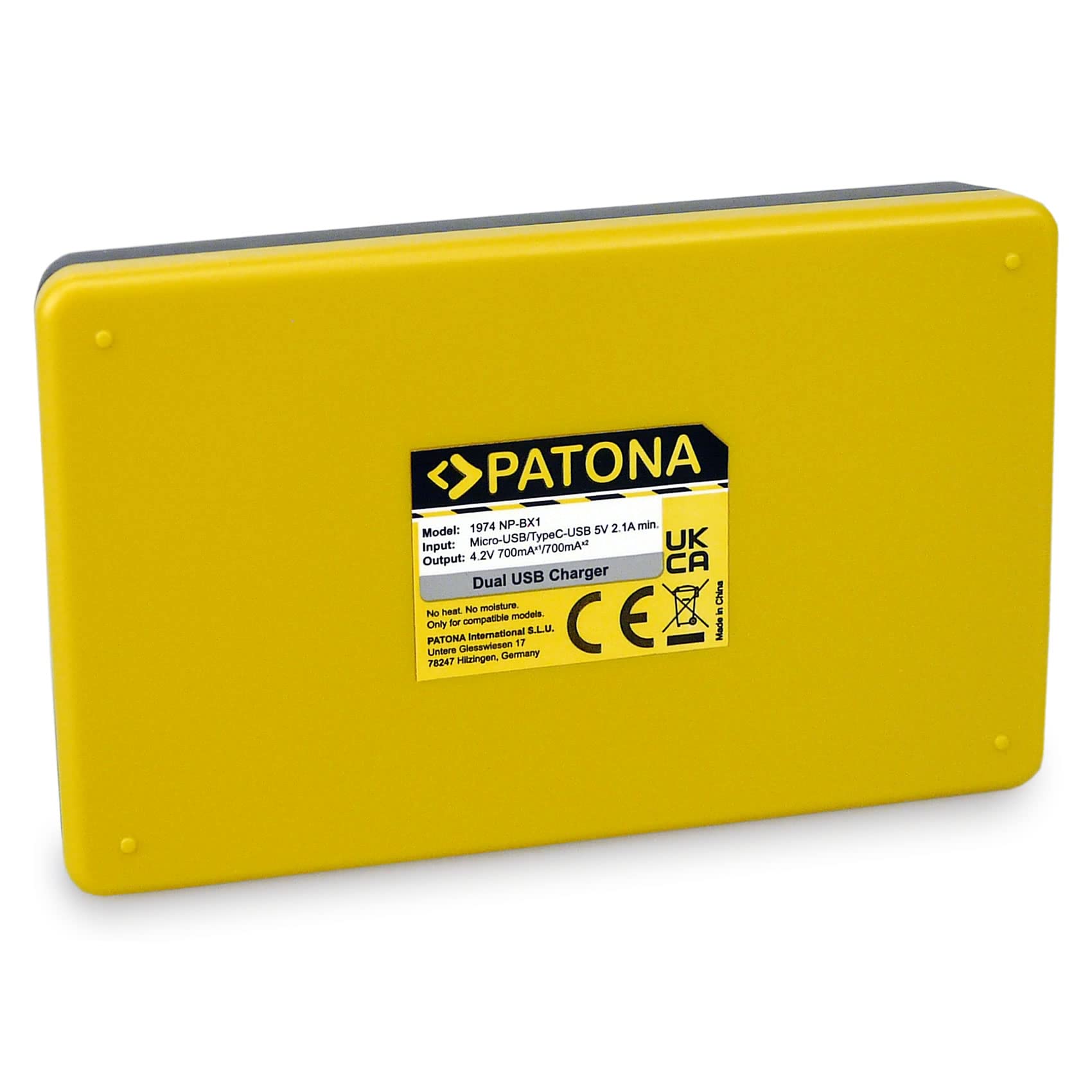 PATONA Cargador Doble con 2X Batería NP-BX1 reemplazo para Sony NPBX1 BX1 baterías Compatible con Sony DSC-RX1R DSC-HX50 DSC-HX60 DSC-HX300 DSC-WX500 DSC-RX100 II III IV V
