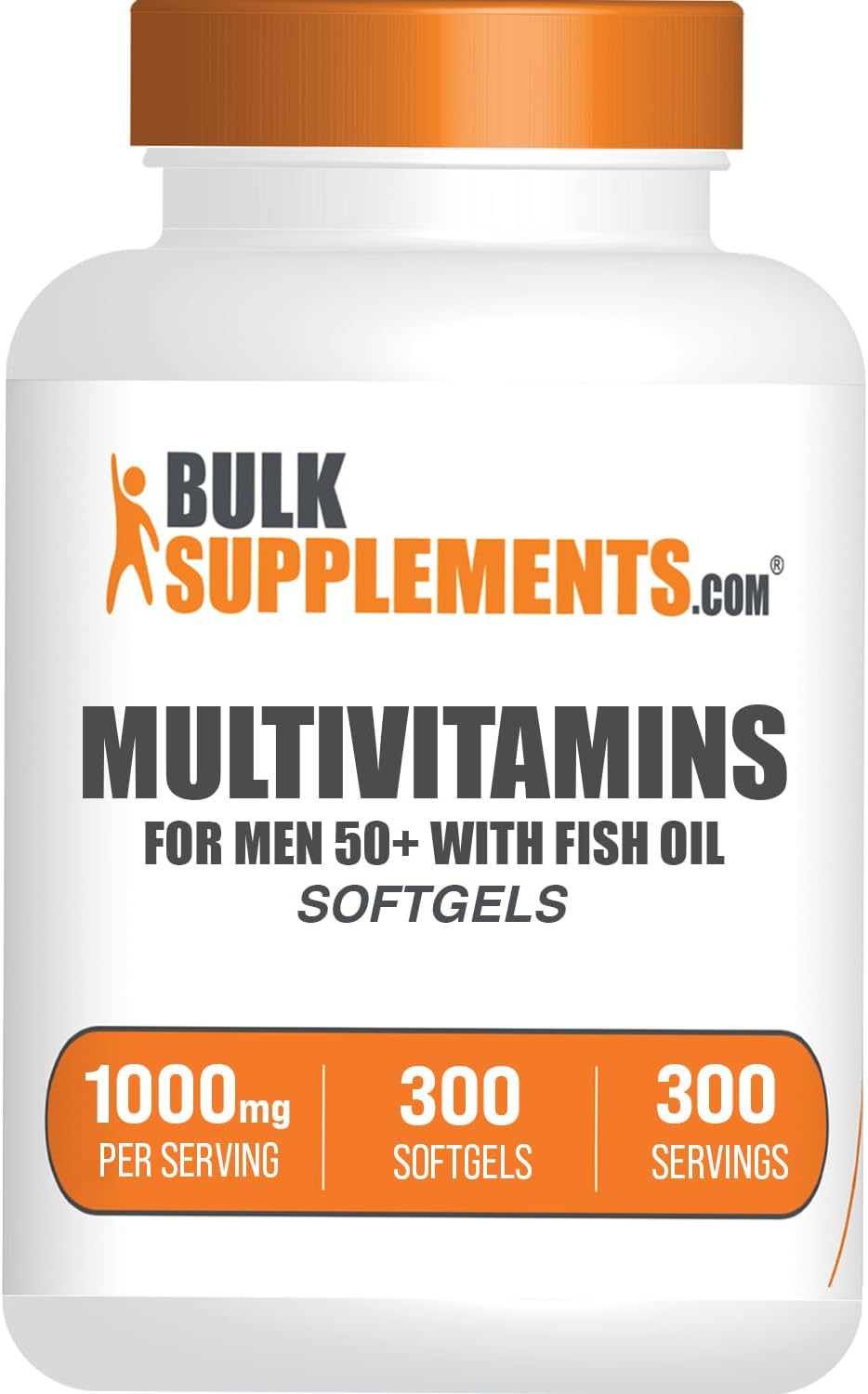 BulkSupplements.com Multivitamin for Men 50 Plus Softgels - Men's Daily Vitamins