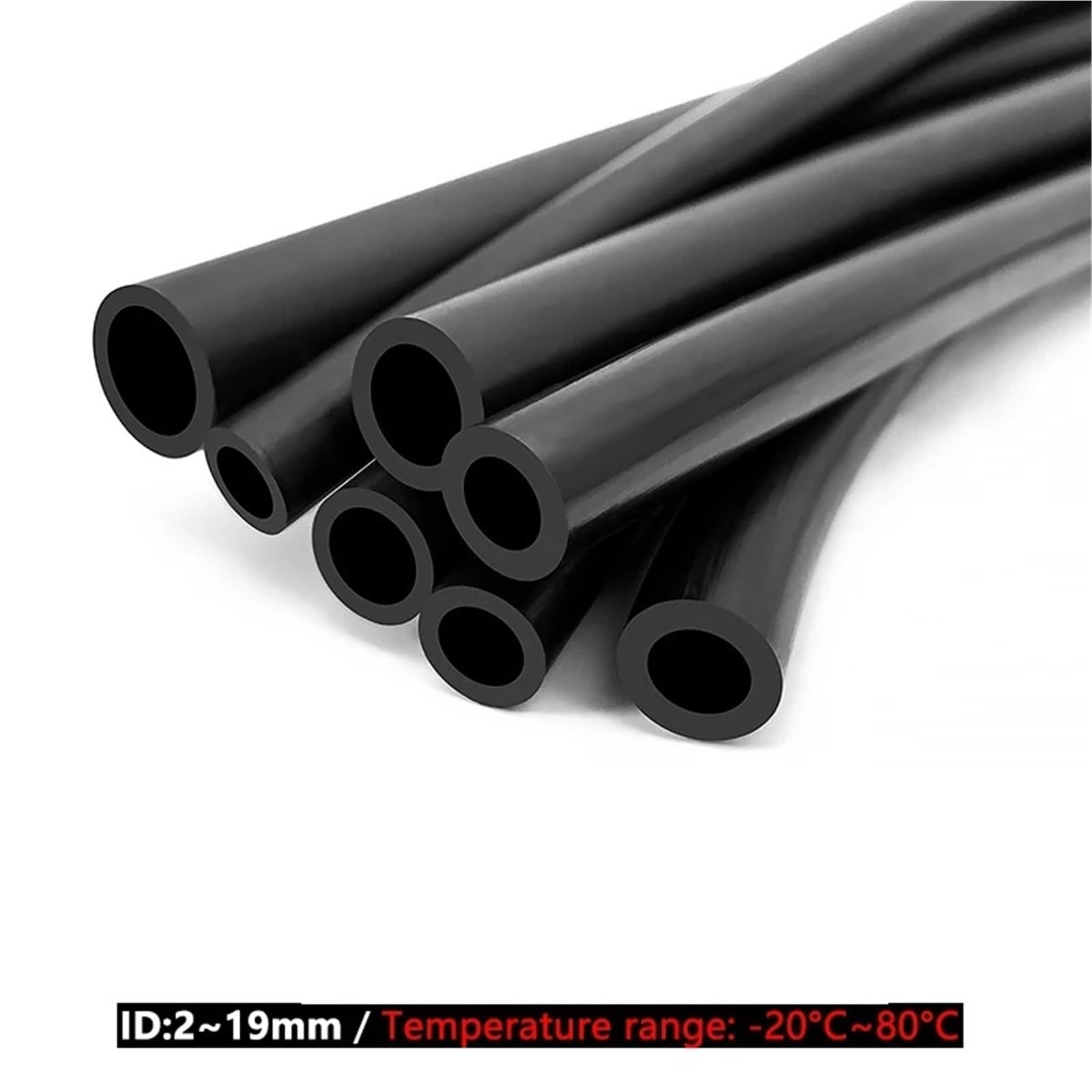 Manguera de goma negra 1/2/5M ID2/3/4/5/6/7/8/910/11/12/14/16/18mm Tubo Flexible for tanque combustible suave