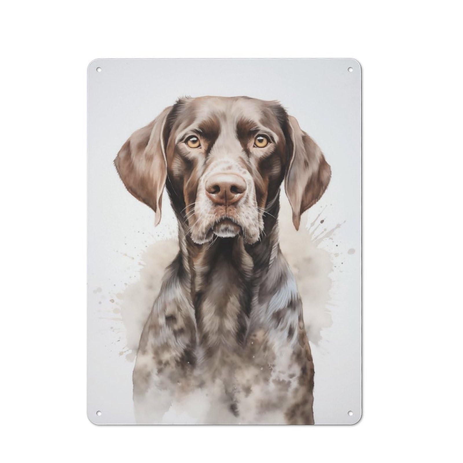Junmoney German Pointer Portrait Retro Tin Sign 40X30cm For Man Cave Or Games Room, A Decorative Christmas Gift For Leisure-Room Decor Enthusiasts