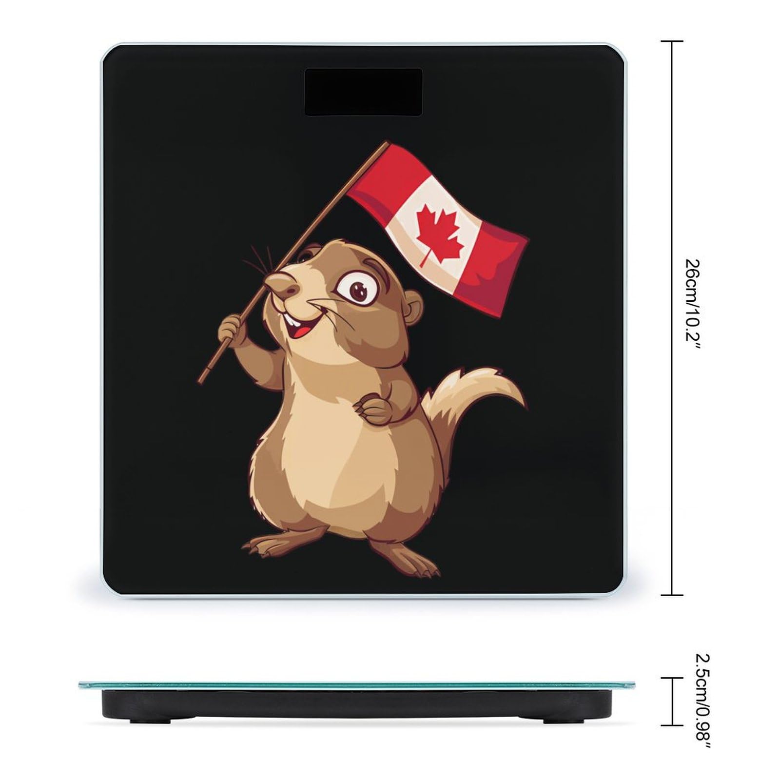 Happy Canada Day Canadian Groundhog Scale for Body Weight Bathroom Digital Body Weight High Precision Scale for Home Office