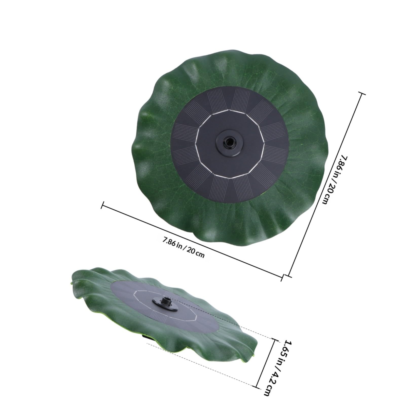 Operitacx Pompa Solare per Fontana da Giardino Pannello Solare, Pompa Galleggiante in Plastica a Forma di Foglia di Loto per Piccoli Laghetti e Atmosfera Estiva All'aperto