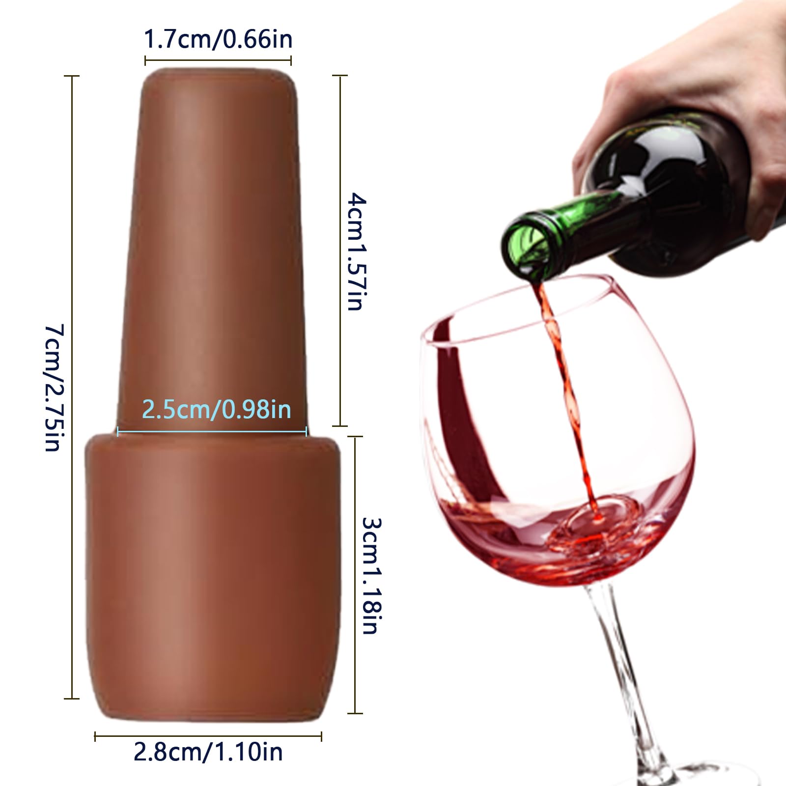 Silicone Wine Stopper for Wine Bottles, 2026 New Reusable Sparkling Wine Bottle Stopper, Seal Bottle Cover Caps to Keep Wine Fresh, Beer Champagne Stopper Home Use (4 pcs)