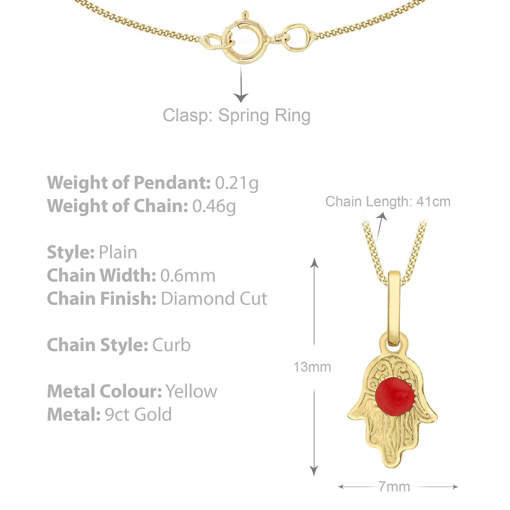 Carissima Collar de mujer con oro amarillo de 9 quilates (375/1000), sin gema, 41 cm
