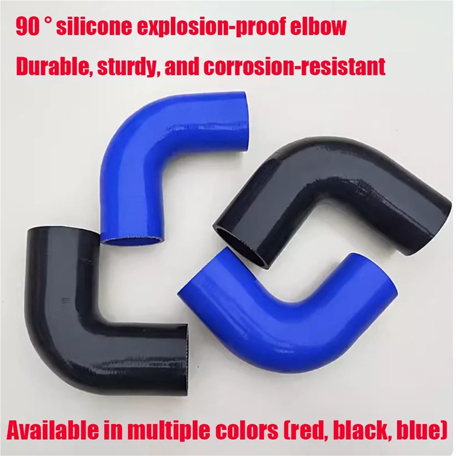 Coude Pvc Coude Serré En Tissu De Coude De Tube De Silicone À 90 ° En Caoutchouc De Silicone ID6-100(Black,40mm)