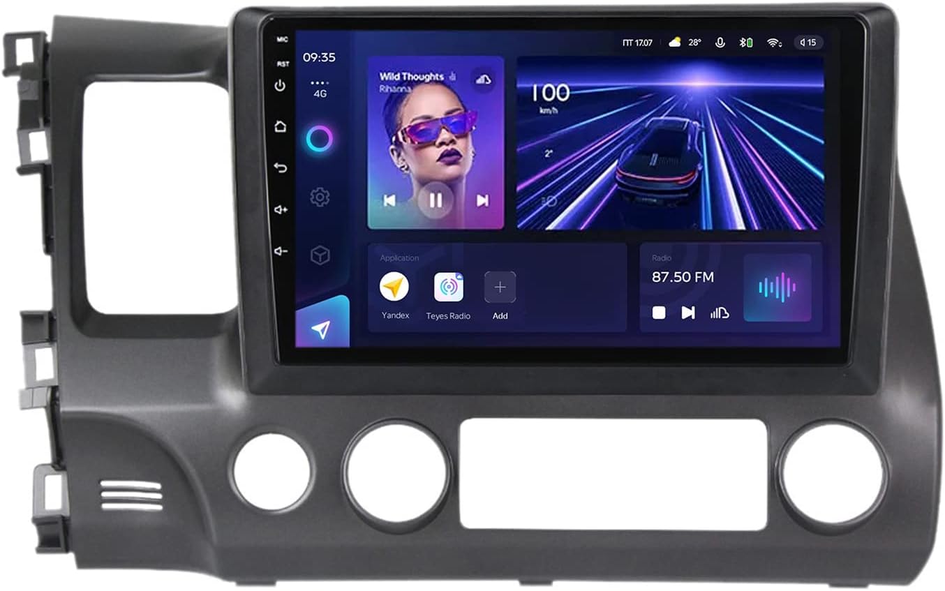 ADMLZQQ Android 10.0 Car Stereo Radio Car MP5 Player for Honda Civic 8 FK FN FD 2005-2012, 10.2 Inch Touchscreen Carplay FM AM RDS DSP Bluetooth Steering Wheel Control Cooling Fan