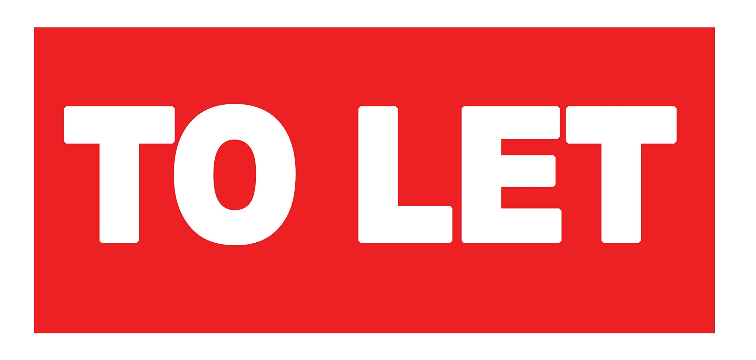 Party Decor 4 X To Let - Info Sign Label Removable Self Adhesive Waterproof Durable Vinyl Label Stickers 225Mm X 106Mm