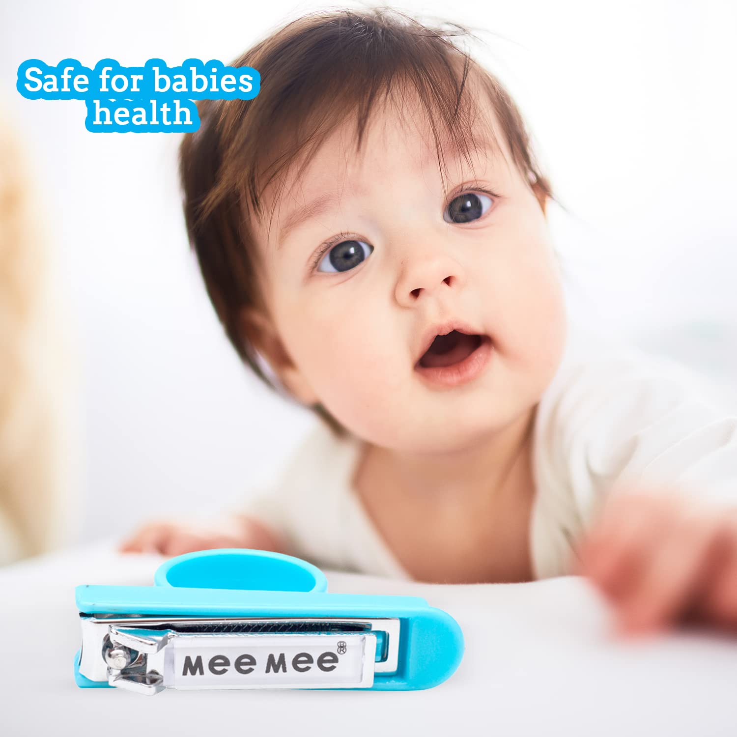 Mee Mee Gentle Nail Clipper (Pack of 2 - With Easy Grip, Blue) 1