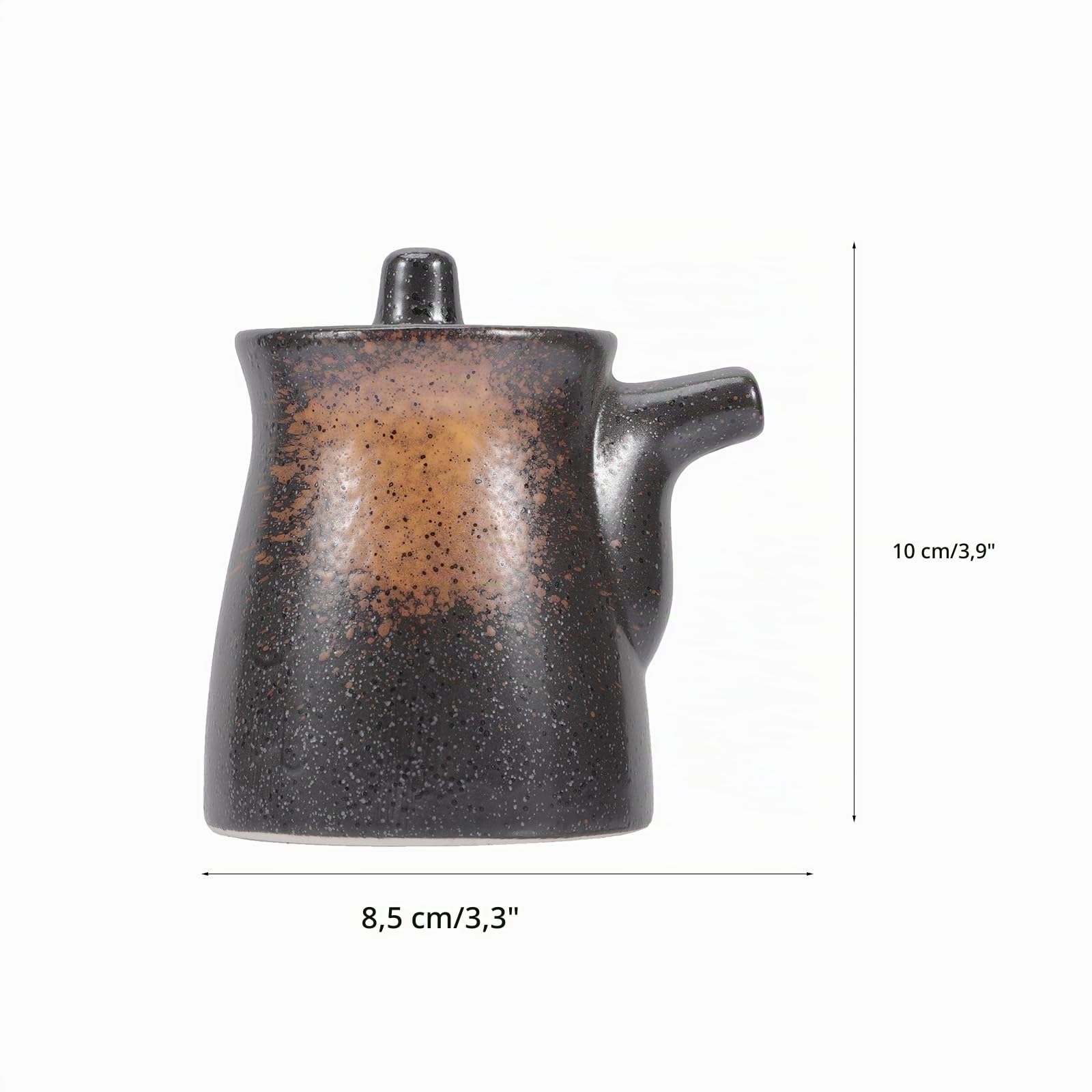 UPKOCH Bottiglia Di Salsa Di Soia in Ceramica Distributore Di Aceto E Olio Contenitore Per Condimenti 4.13X3.35X8.27In Design Igienico Resistente Casa Ristorante Cucina