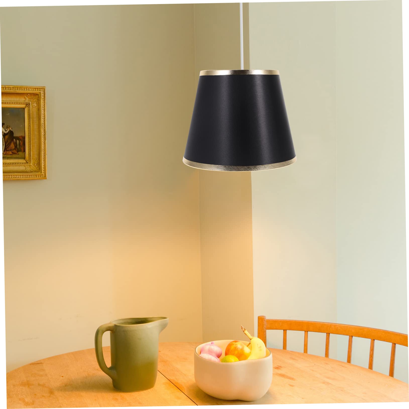 DOITOOL Paralume Nero per Lampada da Tavolo Attacco E27, Facile da Installare, Design Semplice e Moderno per Studio e Soggiorno