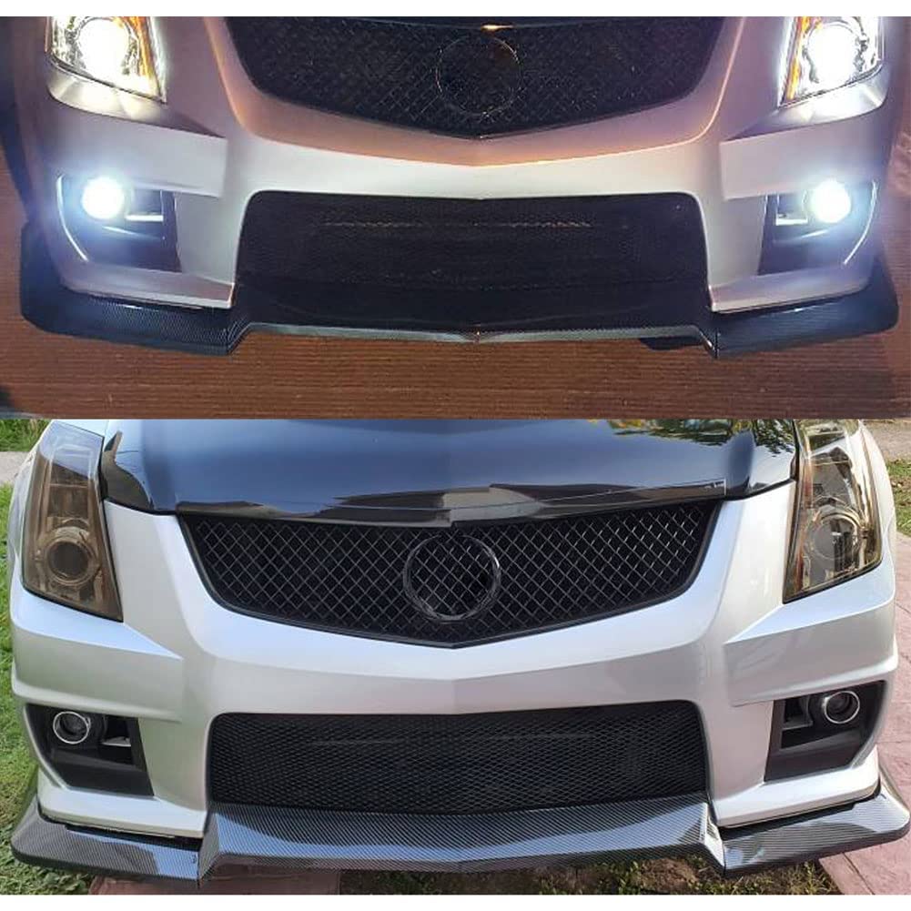3 Pièces Lèvre de Pare-Chocs Avant pour Cadillac CTS-V 2009-2015, Voiture Becquets Avant Menton Aileron de Pare-Chocs Avant Corps Kits Séparateur Diffuseur Protecteur