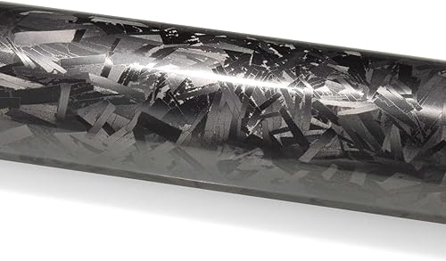 Miniatura 3 de 2 unidades de 4 x 8 pulgadas (3.9 in x 7.9 in) de muestra negra brillante de 24 quilates cortada forjada de fibra de carbono texturizada, envoltura