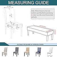 Vista 7 de HAOYONG Funda para silla de comedor, funda para silla impresa, lavable, funda para silla Parsons, protector de asiento extraíble para comedor