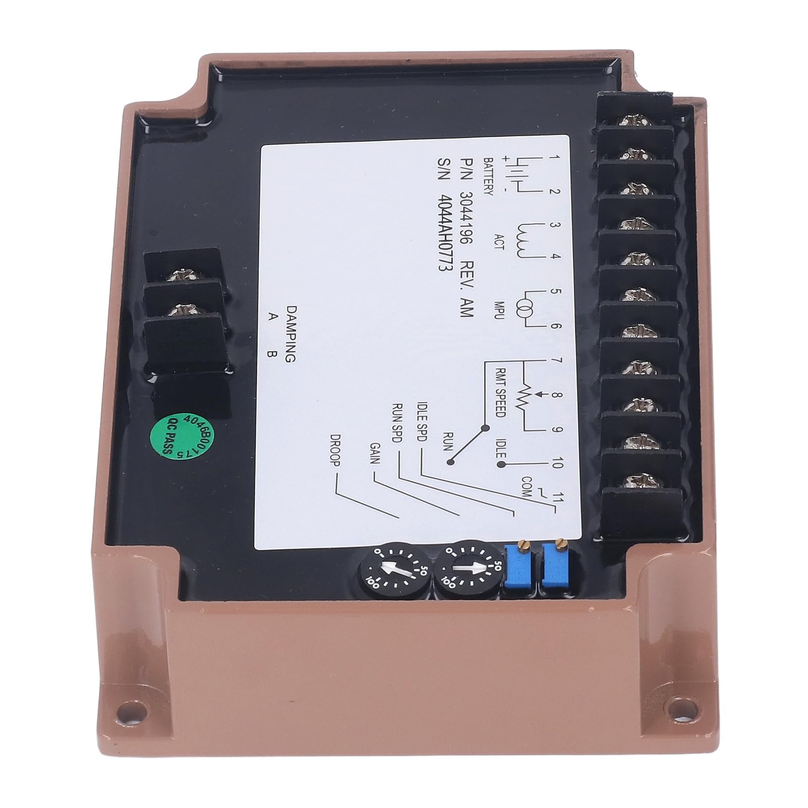 3044196 Kontroler Prędkości Generatora Elektroniczny Regulator Silnika ze Wstępnie Skonfigurowanymi Ustawieniami dla 12 V 24 V