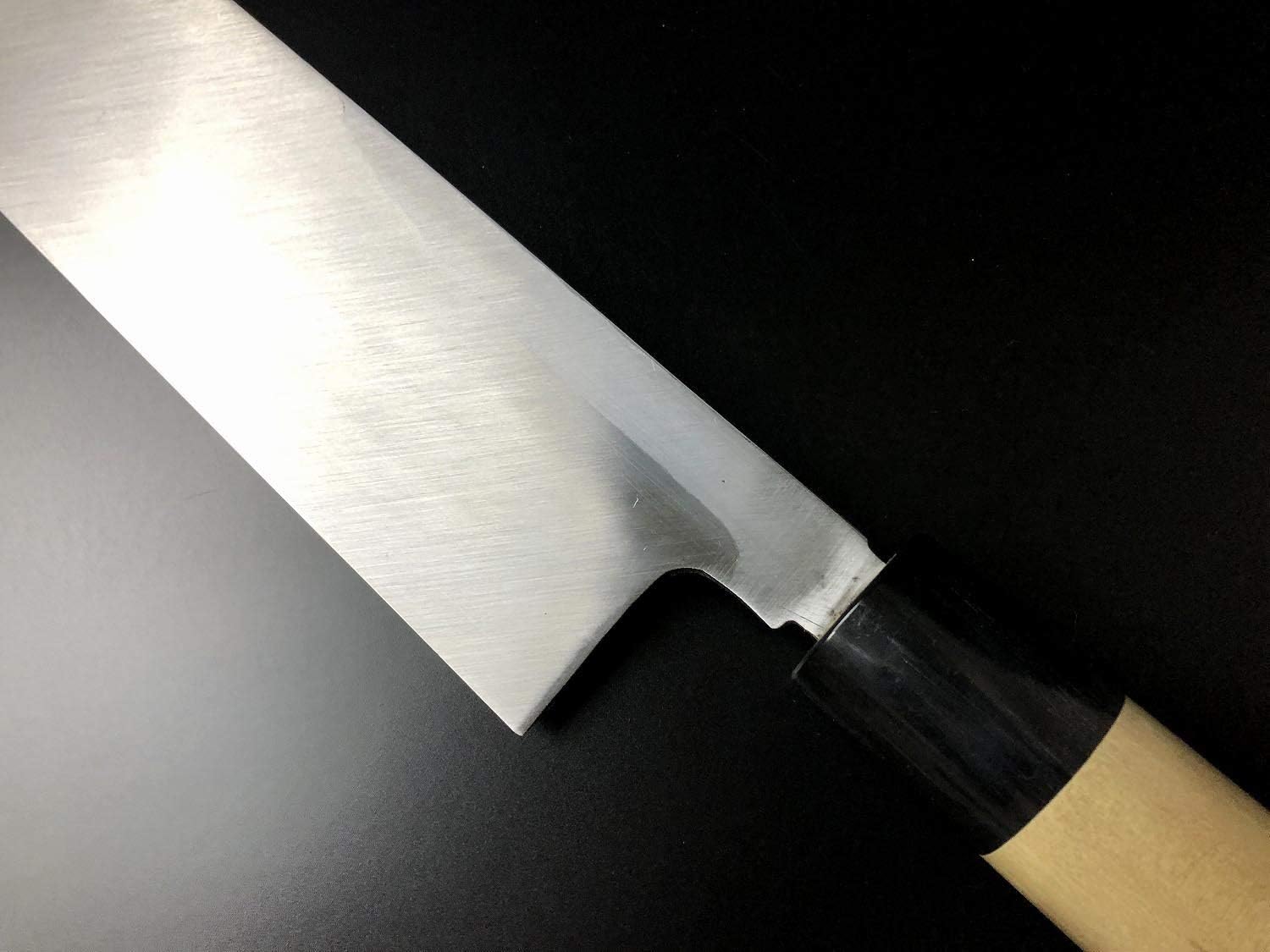 Japanese Chef's Knife ARITSUGU White Steel Forged Vegetable Usuba Kitchen 225 mm 8.85" Engraved Name Saya case Scabbard