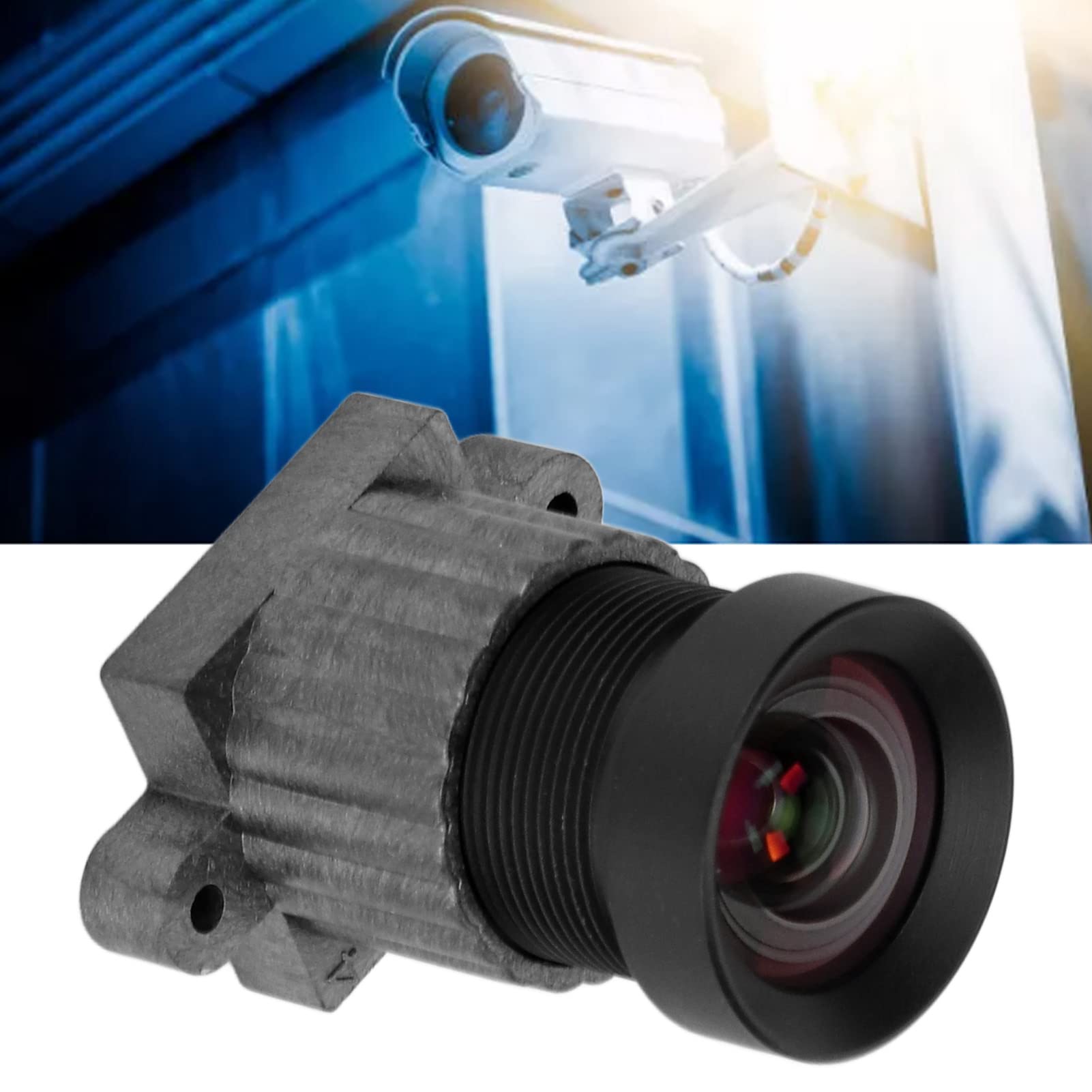 4.35mm Focal Length Camera Lens, 10MP Single Board Lens, Aluminium Alloy Security Camera Lens, M12×P0.5 Fisheye Lenses Wide Angle Camera Lens for IP Camera