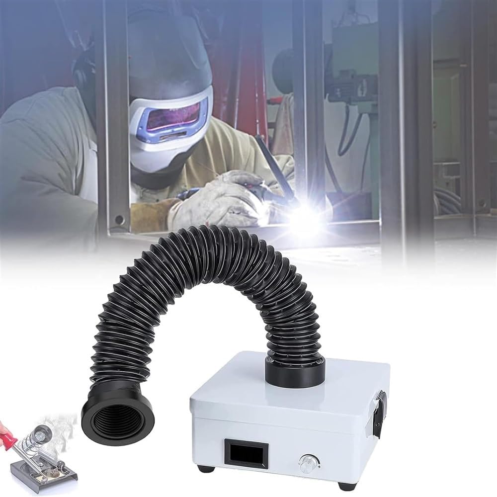 3 Stage Filtration Solder Fume Extractor Smoke Filter Strong Suction Power Fume Smoke Absorber for Esd Soldering Station, Manual Welding, Soldering Iron, Cosmetology 100v-240v
