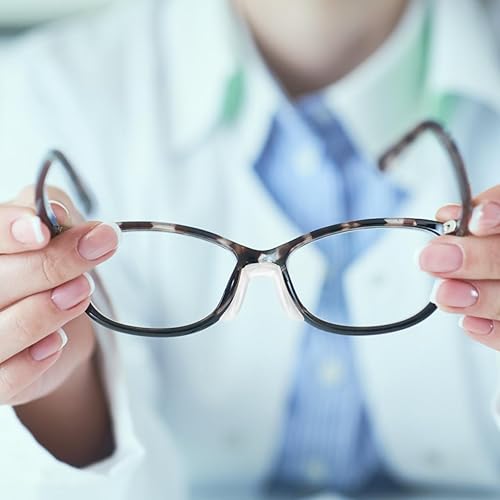 Vista 7 de Healifty Almohadillas nasales para anteojos, paquete de 3 cojines de silicona transparente de una pieza para puente nasal con inserto de tornillo