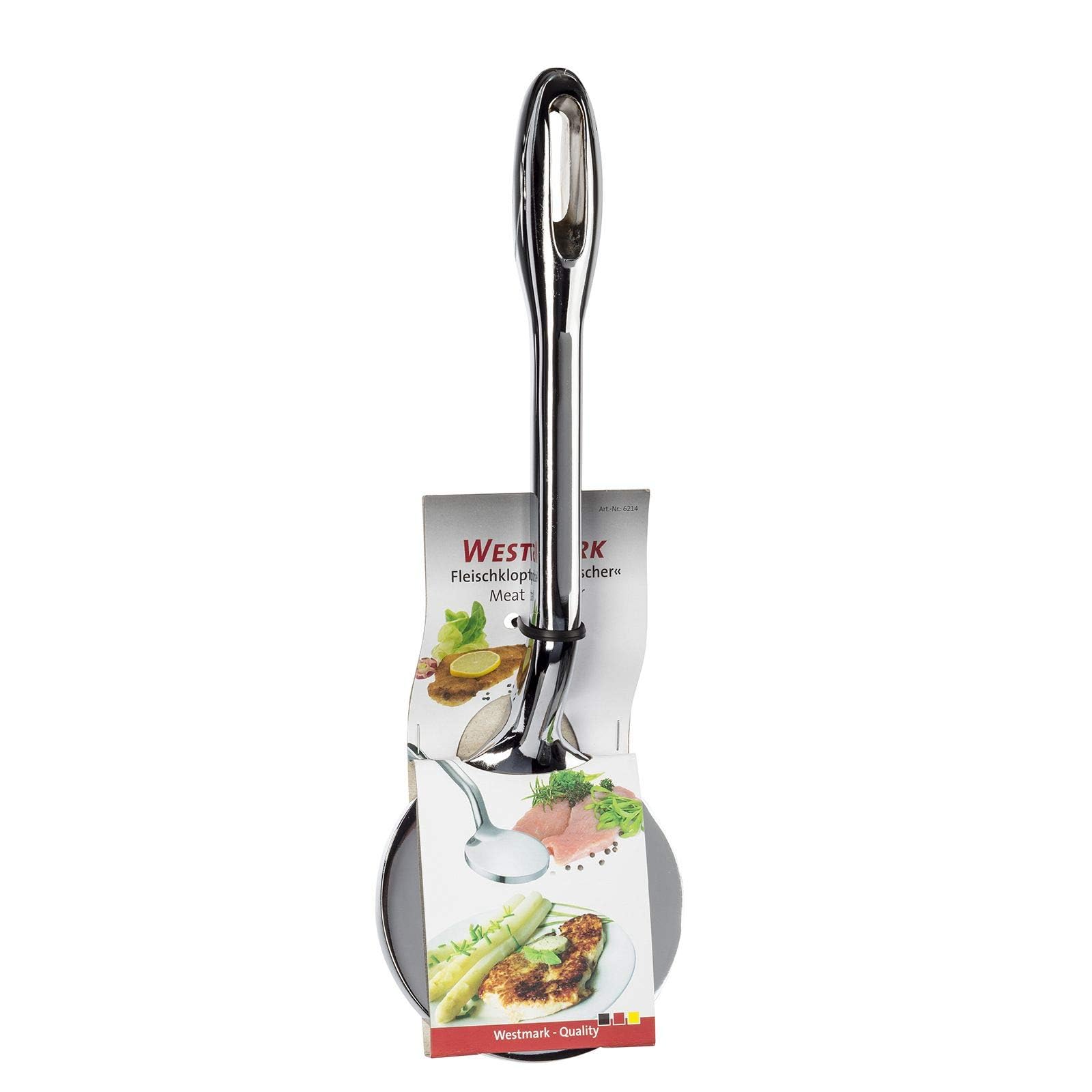 Westmark extra großer Fleischklopfer, Länge: 29 cm, Zinkdruckguss, verchromt, Patscher, Silber, 62142270