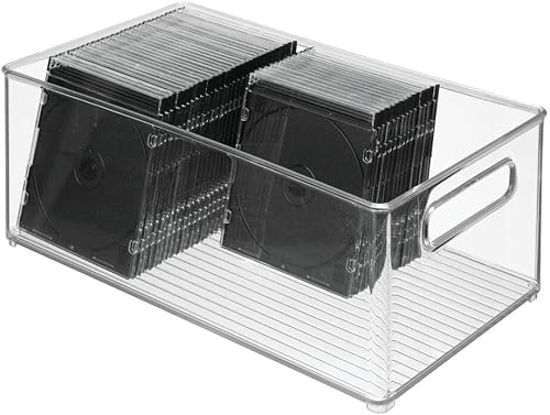 Miniatura 5 de mDesign contenedor apilable de plástico con asas, para la oficina en casa