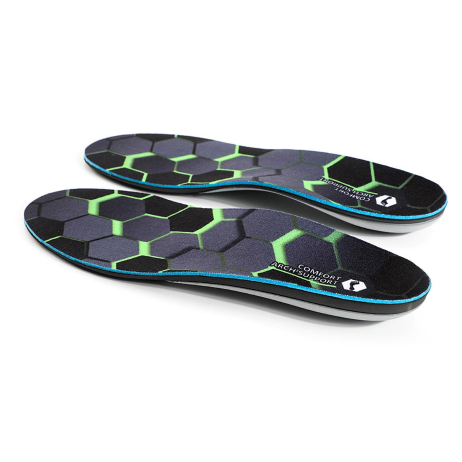 XINIFOOT Solette ortopediche con supporto per arco plantare, per dolore all'arco, pronazione, sollievo dal dolore alla metatarsalgia, inserti per scarpe da fascite plantare da donna (verde, 1 paio)