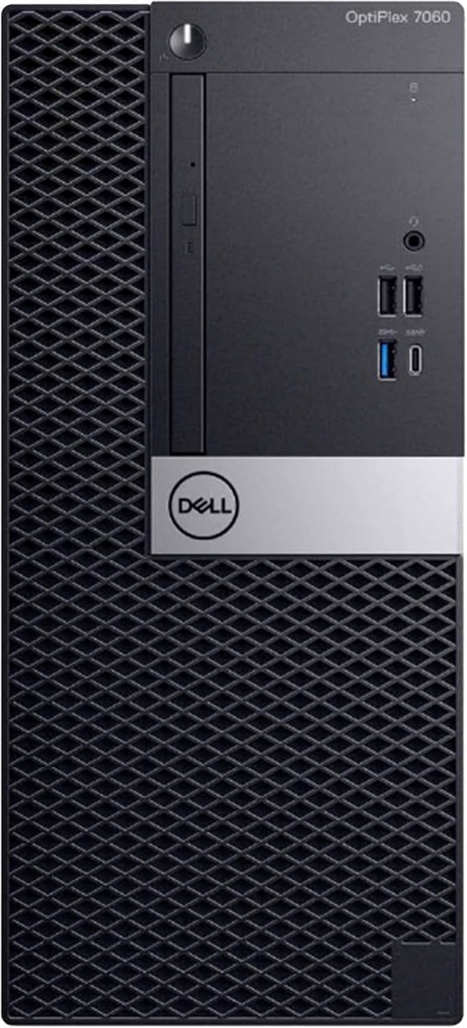 Dell Optiplex 7060 MT, Micro Tower Desktop PC, Intel Core i7-8700T, 16 GB RAM, 512 GB SSD, WiFi & Bluetooth, Tastiera US QWERTY, Windows 11 Pro (Ricondizionato)