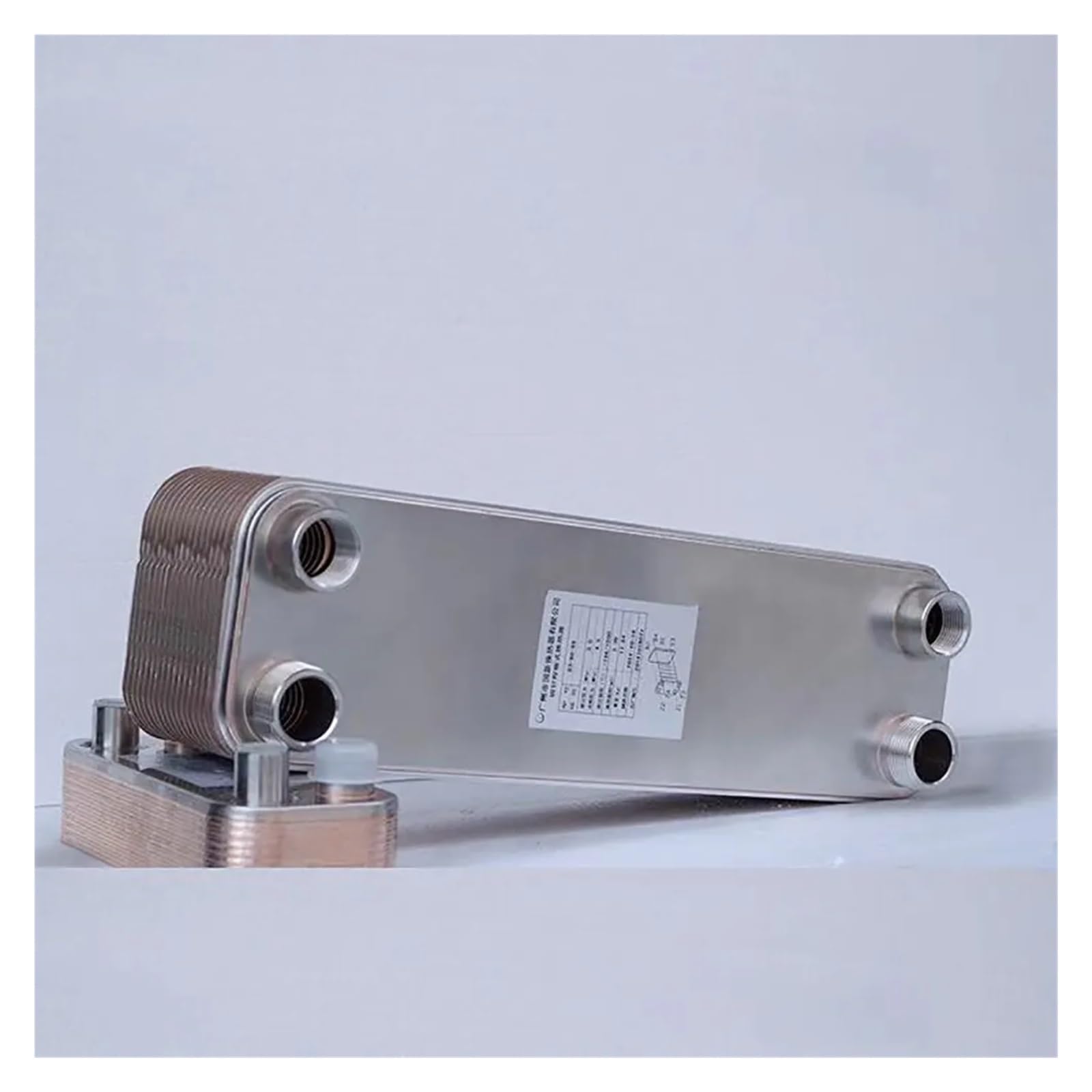 24 Platten Wärmetauscher Bierwürzekühler Kühler SUS 304 Edelstahl For Selbst Gebrautes Bier Mühelose Reinigung(Opposite side)