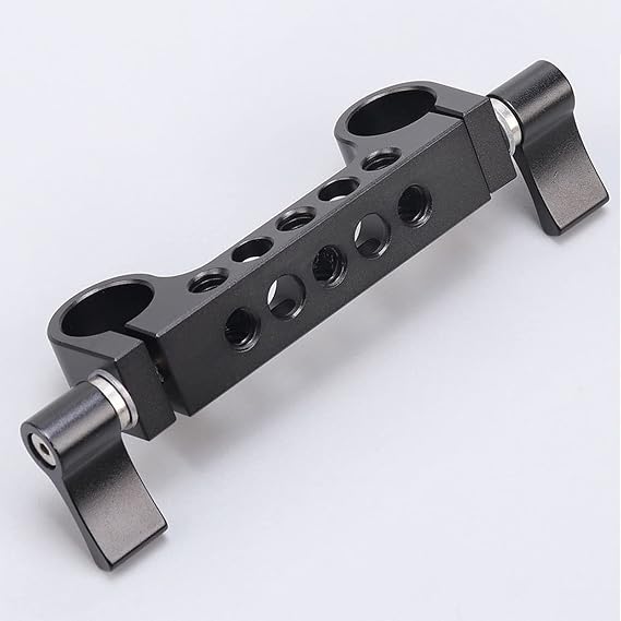 15mm Dual Rod Clamp for 15mm Rail Support System Compatible for BMPCC 4K 6K Pro Canon R5 Nikon Z7 Z9 Sony A7S3 FX9 Camera Cage Rig