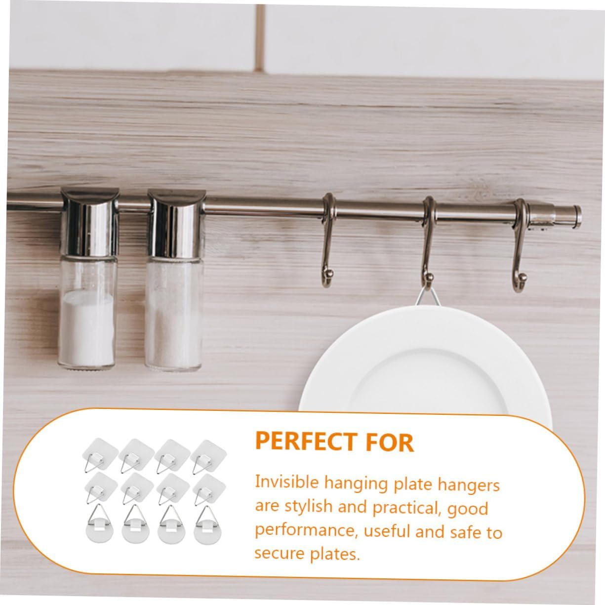 60 Piece Adhesive Wall Hangers for Ceramic Plates and Frames