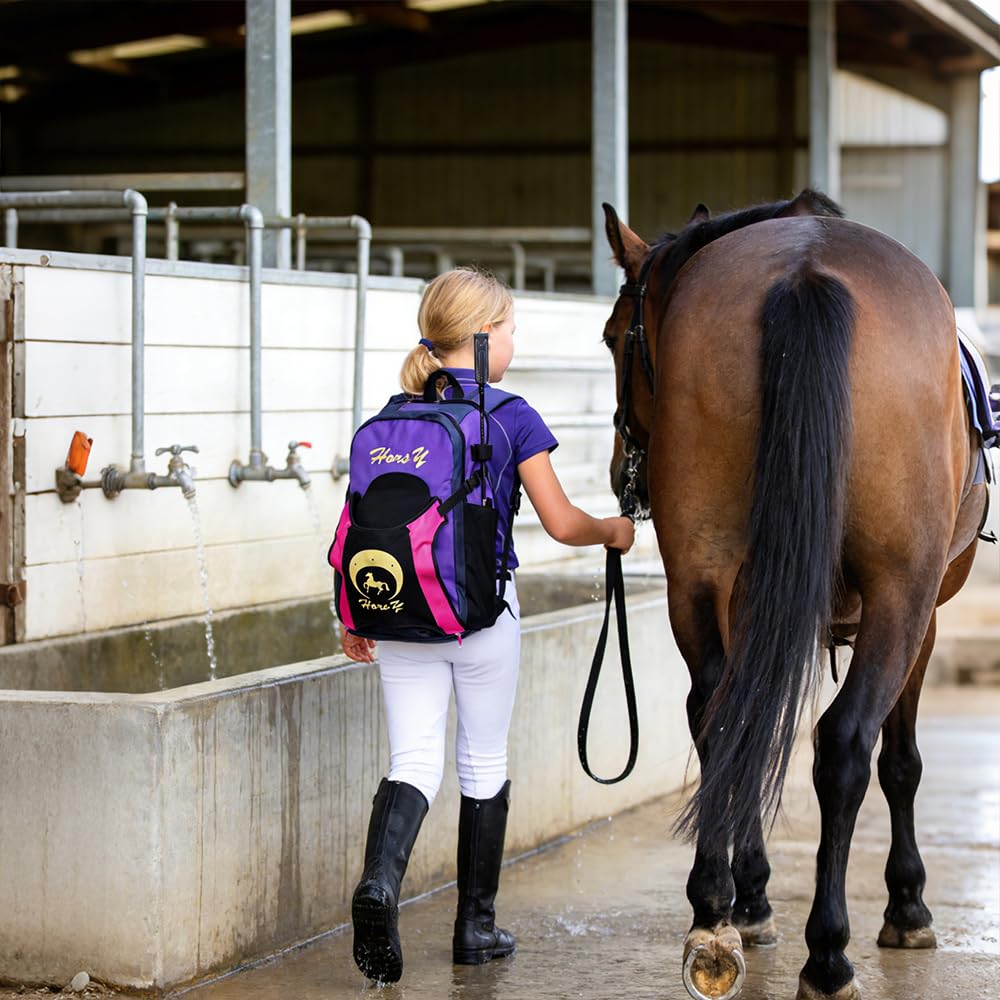 TentHome Borsa da equitazione Borsa per scarpe professionale con scomparto per casco Zaino Genitore Bambino per Casco Stivali da equitazione