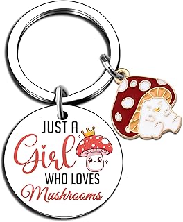 Mushroom Decor For Women Mushroom Gifts Just A Girl Who Loves Mushrooms Keychain Accessories Mushrooms Themed Gifts Stuff For Girls Friends Birthday